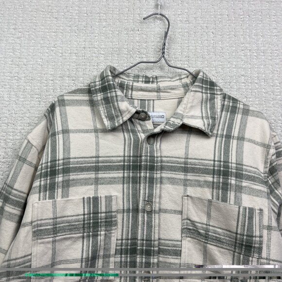 Zara DNWR-Heavyweight Flannel Shirt Men's XL Light Green Lumberjack - Picture 4 of 12